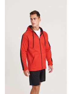 A-JH066-Sweat à capuche zippé Sports Polyester 2